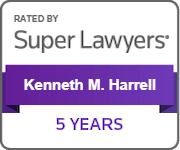 5 Year SuperLawyers Award Badge for Kenneth M. Harrell